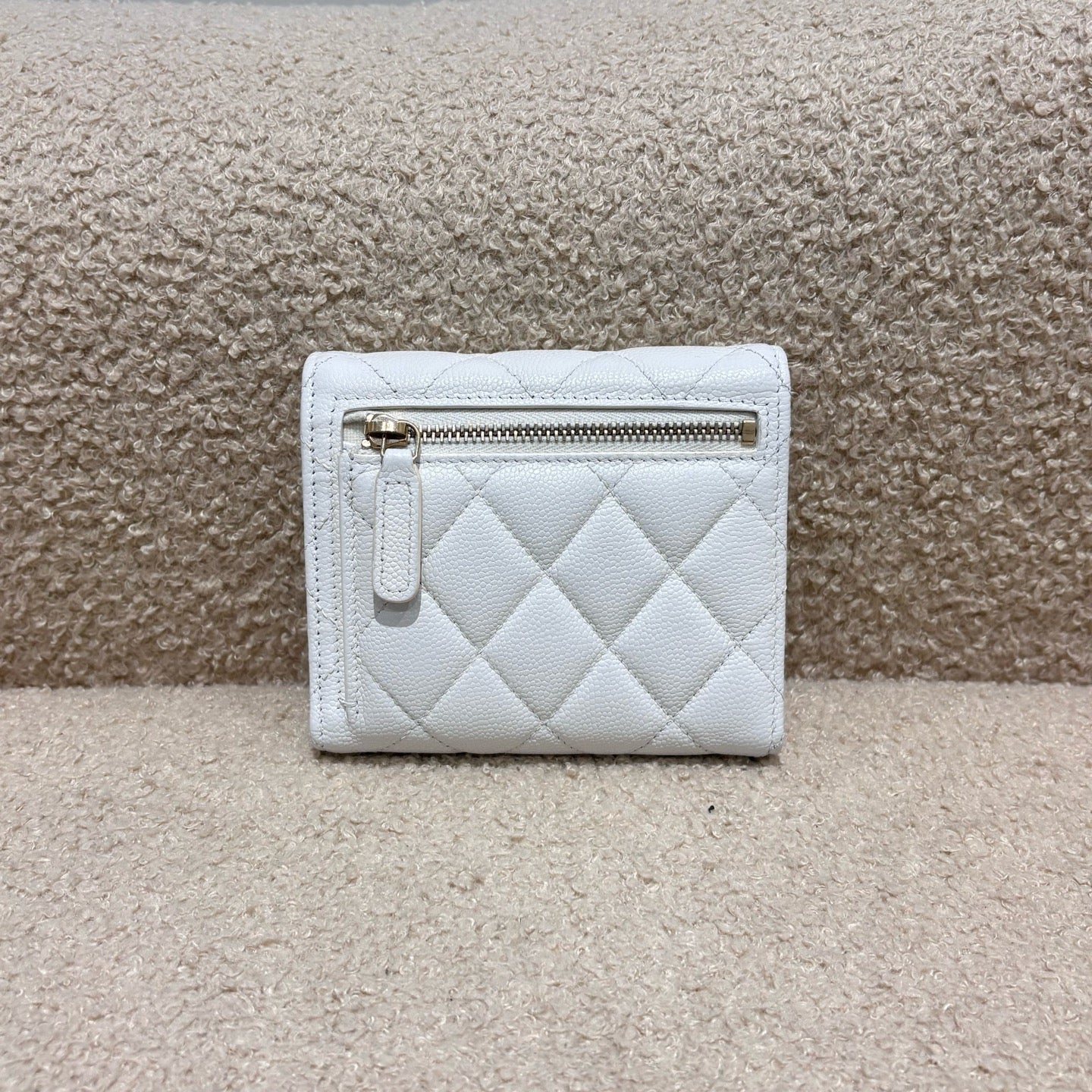 Chanel - Small Wallet - Leather - White - (Small)