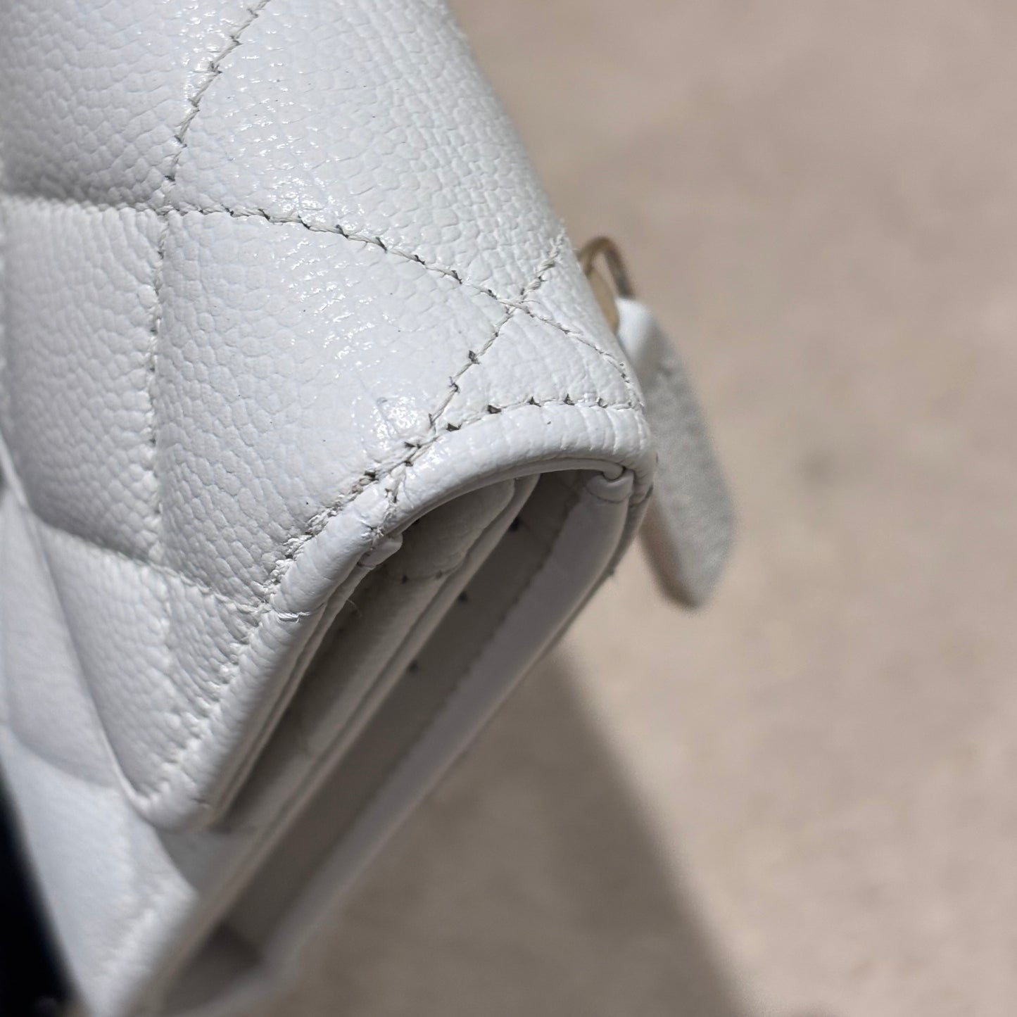 Chanel - Small Wallet - Leather - White - (Small)