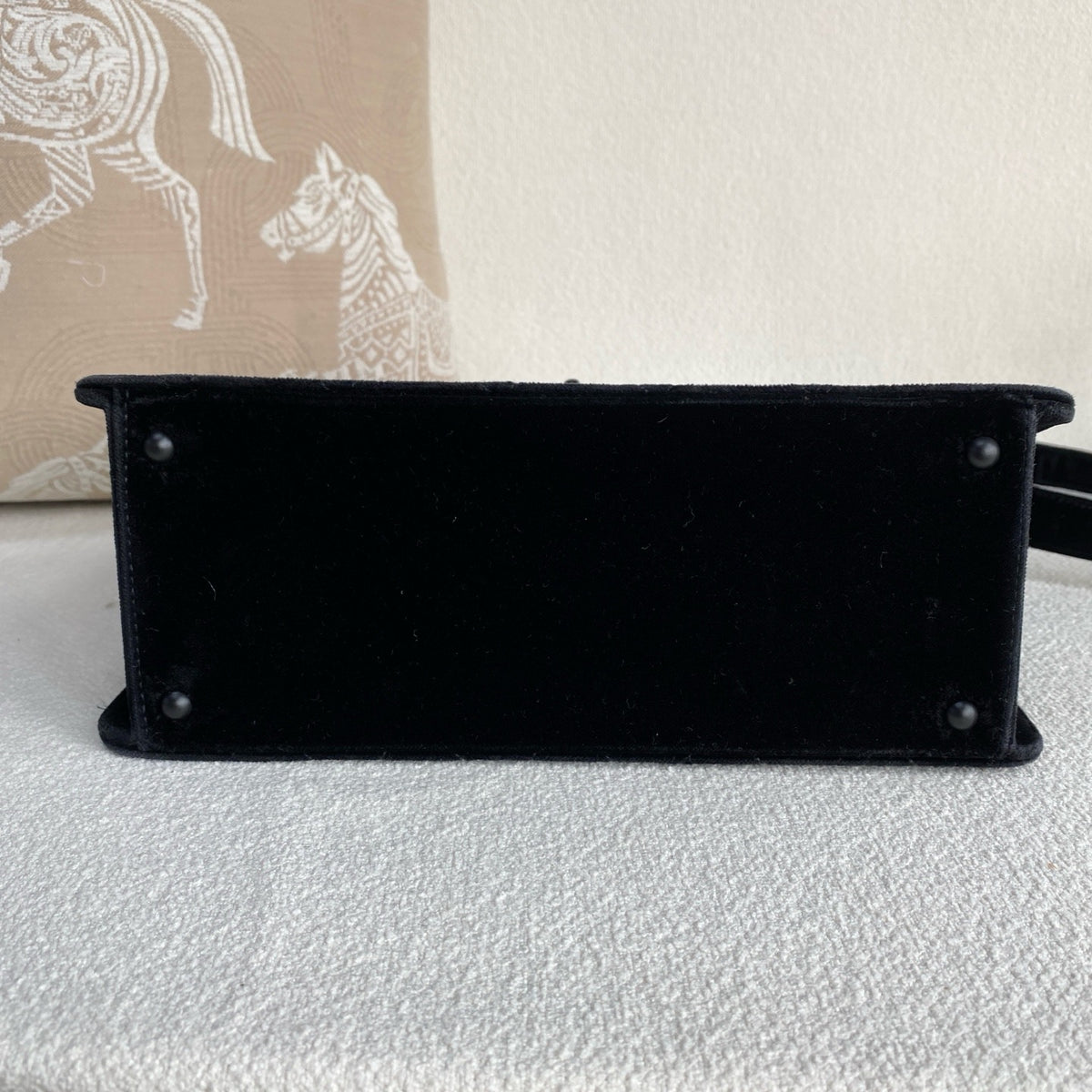 Chanel - so Black Kelly Shoulder Bag - Velvet - Black - (medium)