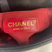 Chanel - Square Mini Flap with Top Handle - Lambskin leather - Black - (mini)