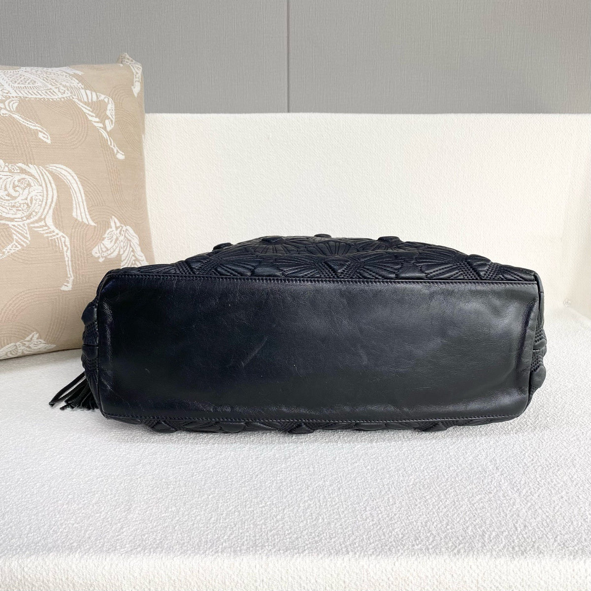 Chanel - Tassel Tote Bag - Leather - Black