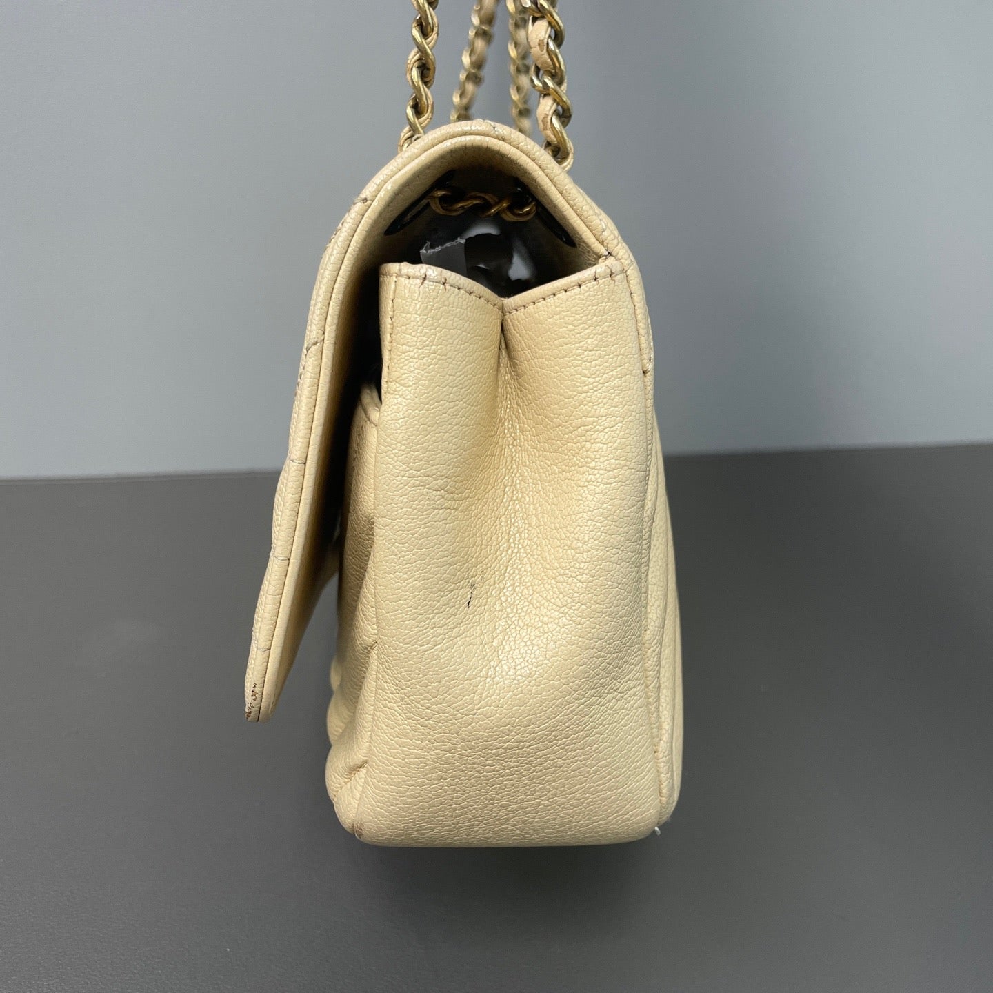 Chanel - Timeless/Classique - Calfskin - Beige - (small)