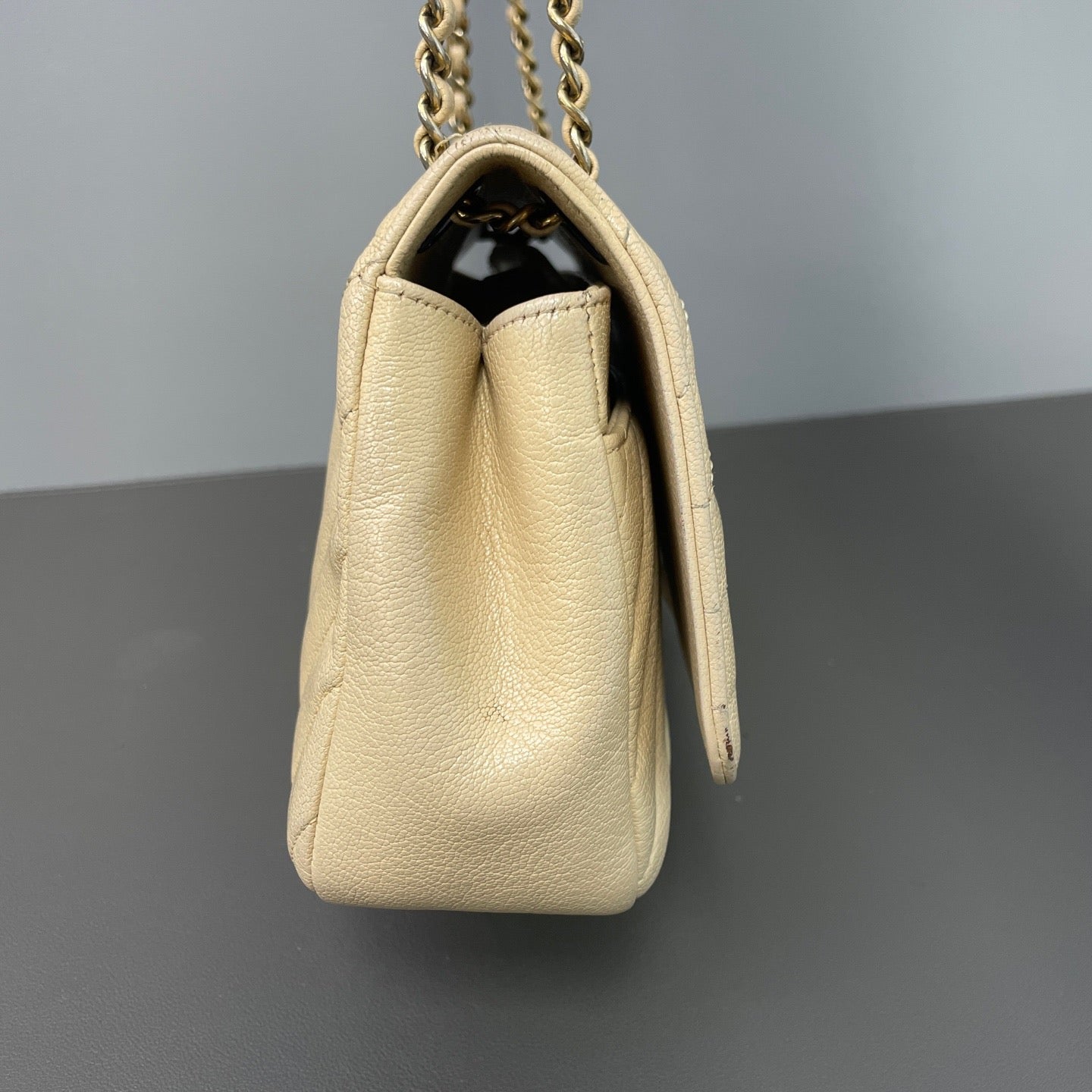 Chanel - Timeless/Classique - Calfskin - Beige - (small)