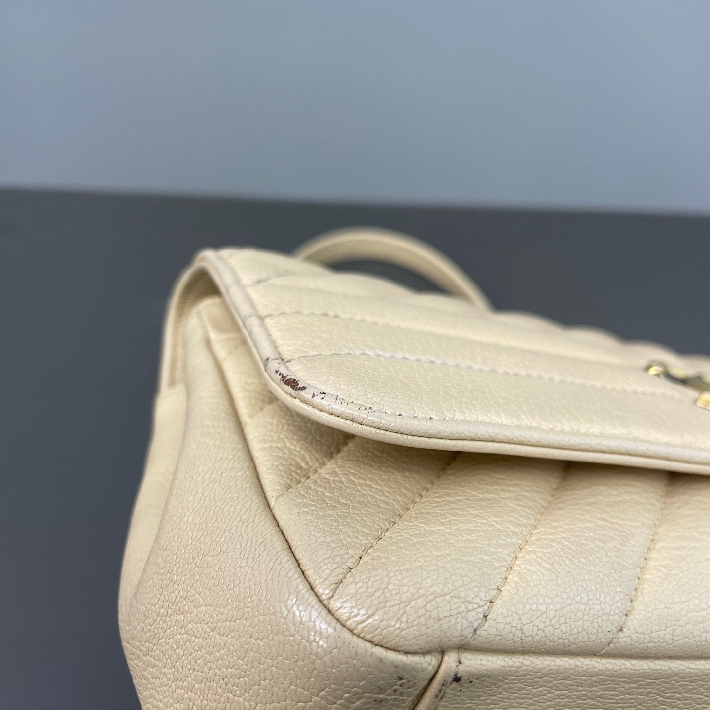 Chanel - Timeless/Classique - Calfskin - Beige - (small)
