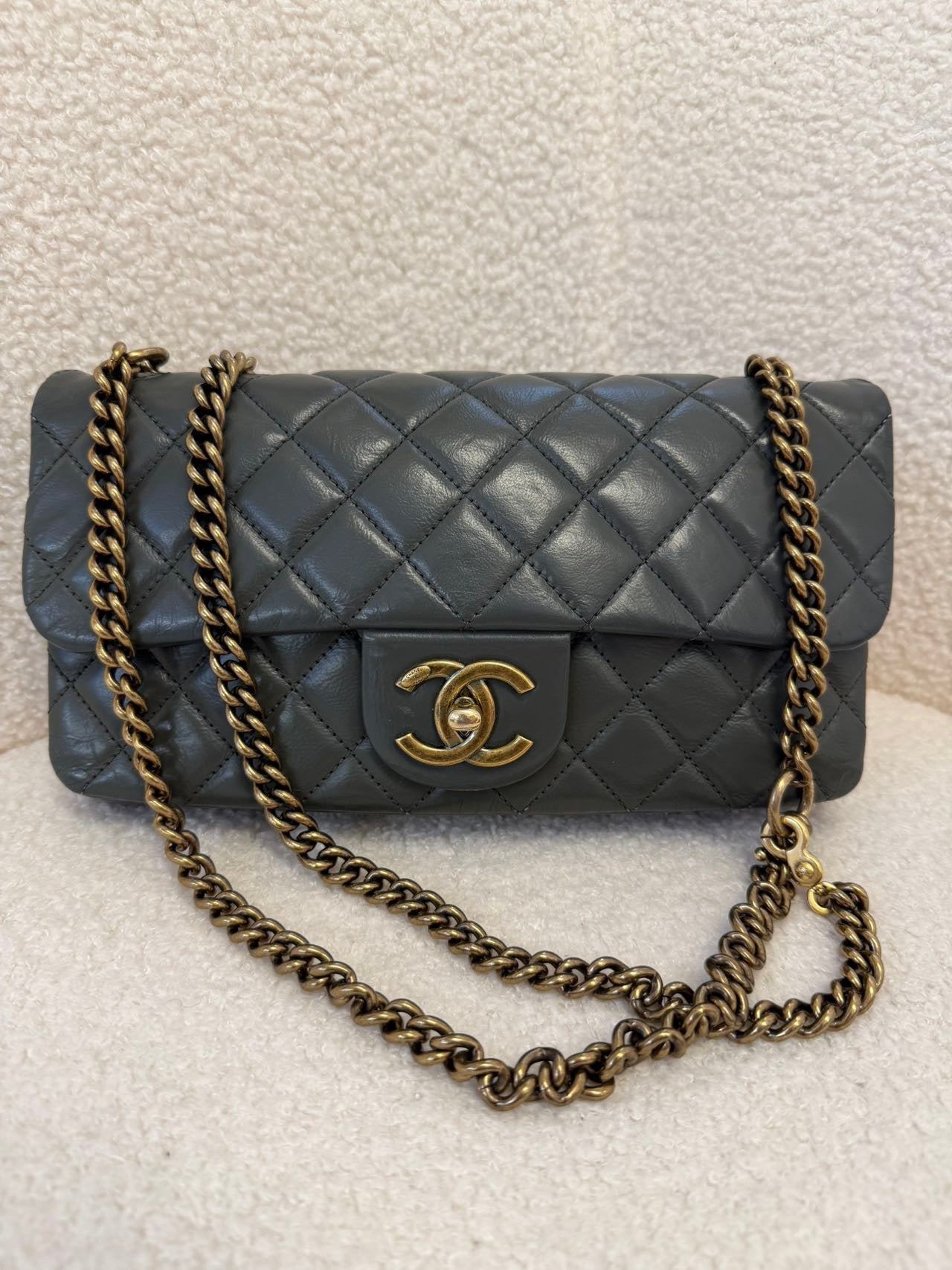 Chanel - Timeless/Classique - Calfskin - Grey - (mini)