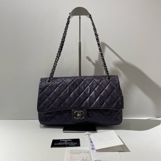 Chanel - Timeless/Classique - Calfskin - Purple - (large)