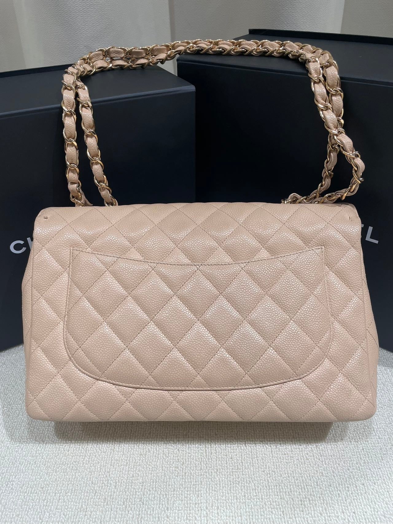 Chanel - Timeless/Classique - Leather - Beige - (large)