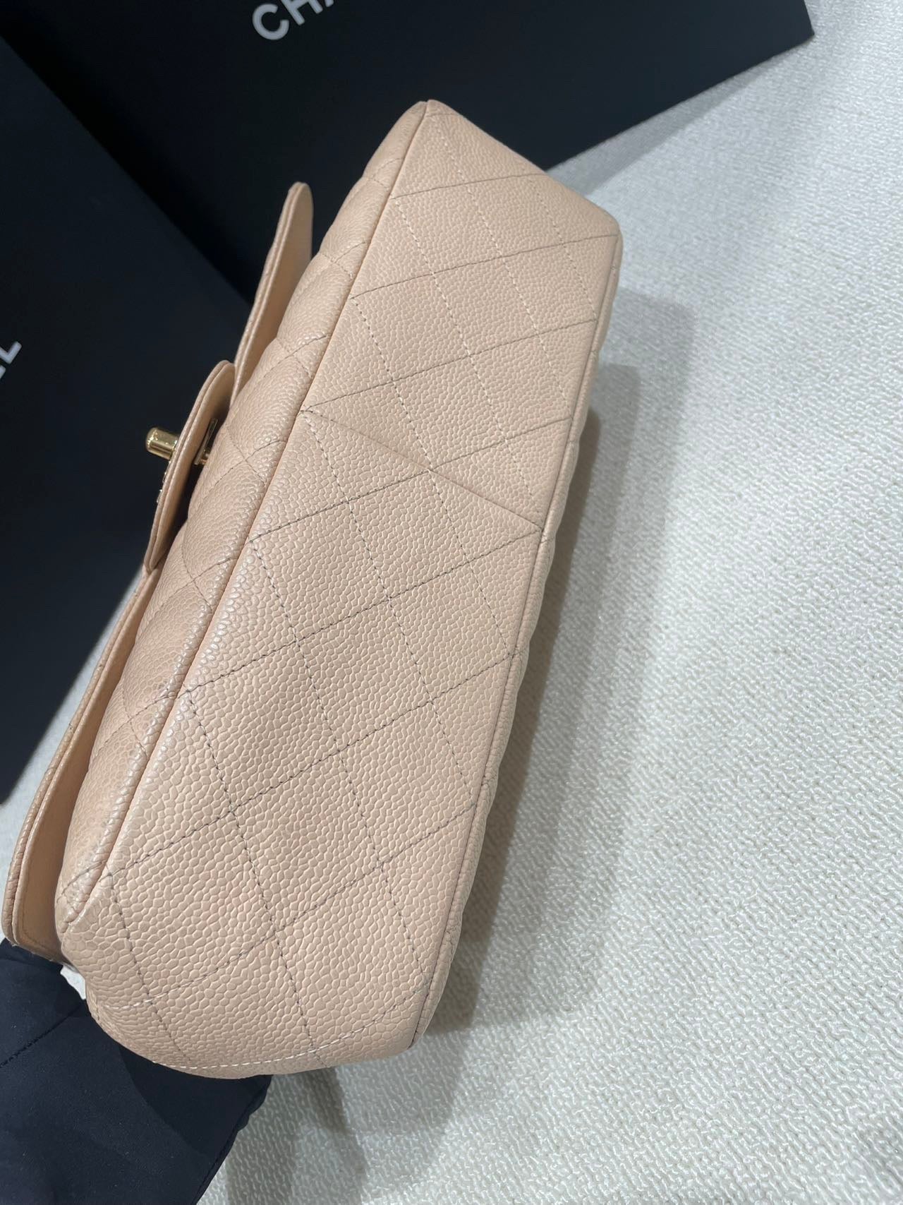 Chanel - Timeless/Classique - Leather - Beige - (large)