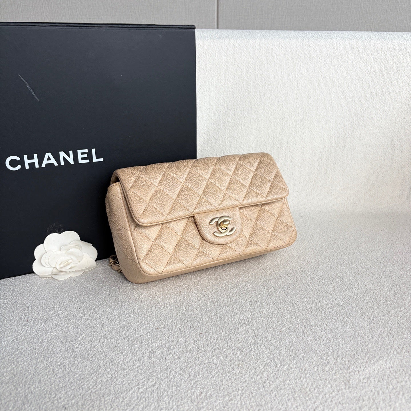 Chanel - Timeless/Classique - Leather - Beige - (mini)