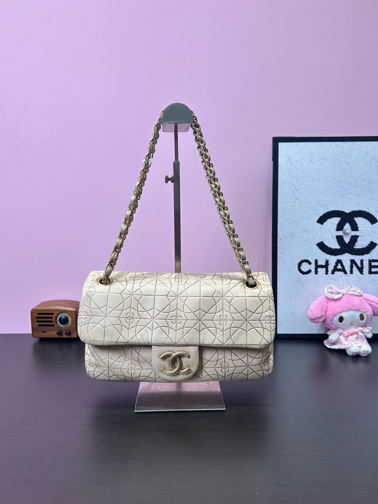 Chanel - Timeless/Classique - Leather - Beige - (small)
