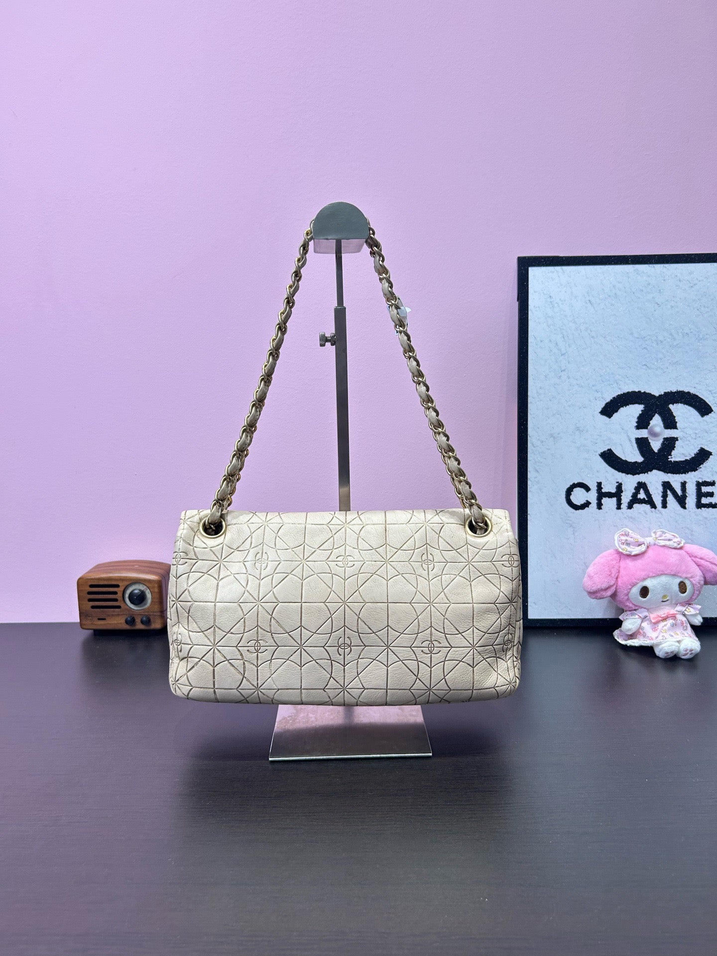 Chanel - Timeless/Classique - Leather - Beige - (small)
