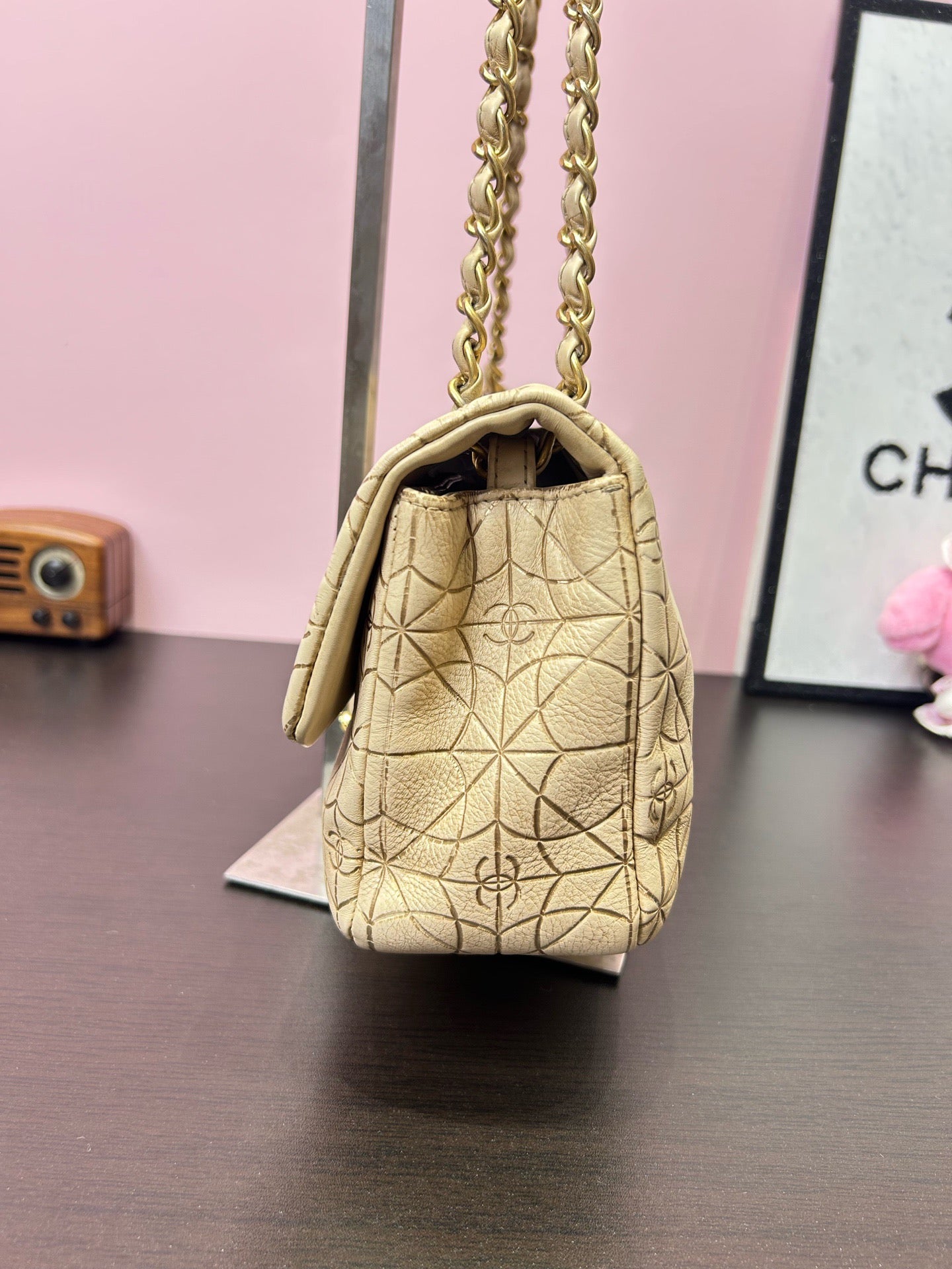 Chanel - Timeless/Classique - Leather - Beige - (small)