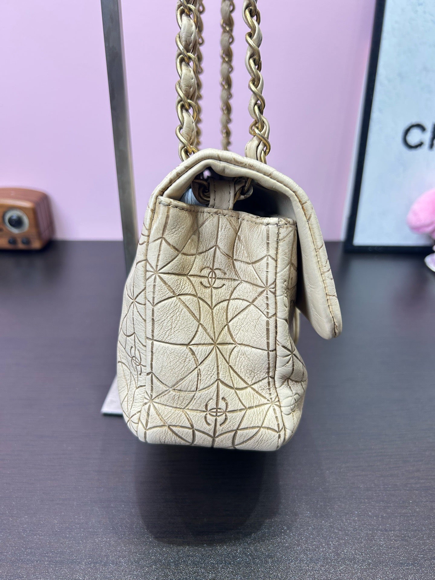 Chanel - Timeless/Classique - Leather - Beige - (small)