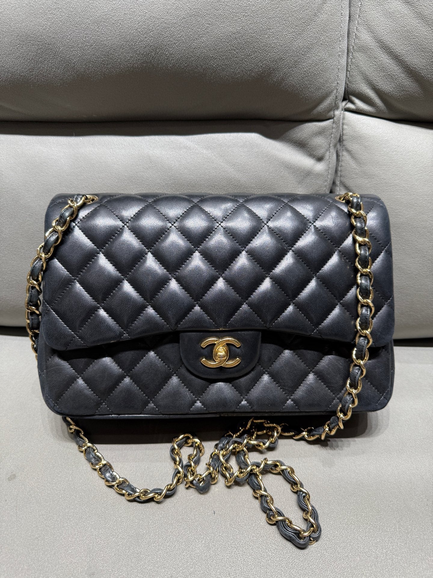 Chanel - Timeless/Classique - Leather - Black - (Large)