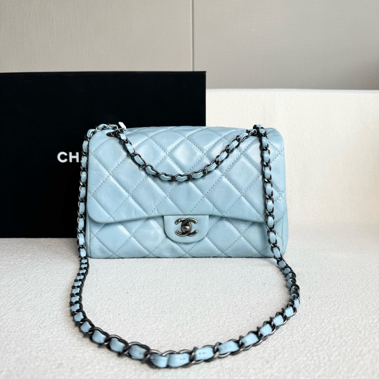 Chanel - Timeless/Classique - Leather - Blue - (large)