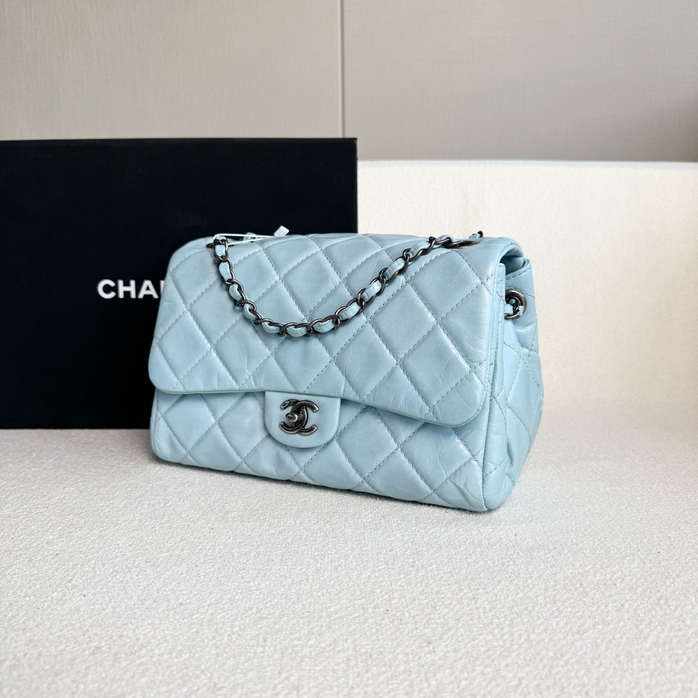 Chanel - Timeless/Classique - Leather - Blue - (large)