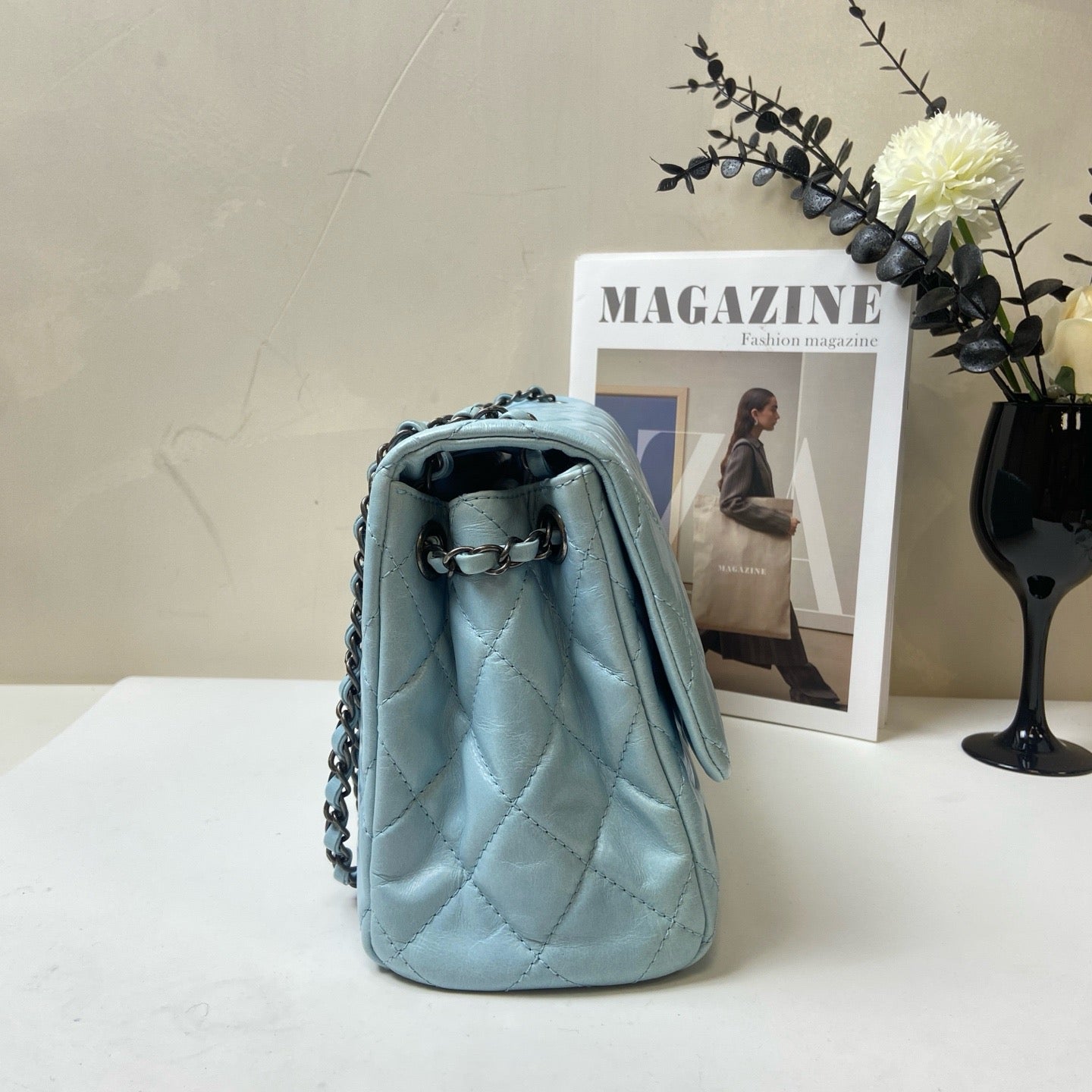 Chanel - Timeless/Classique - Leather - Blue - (large)