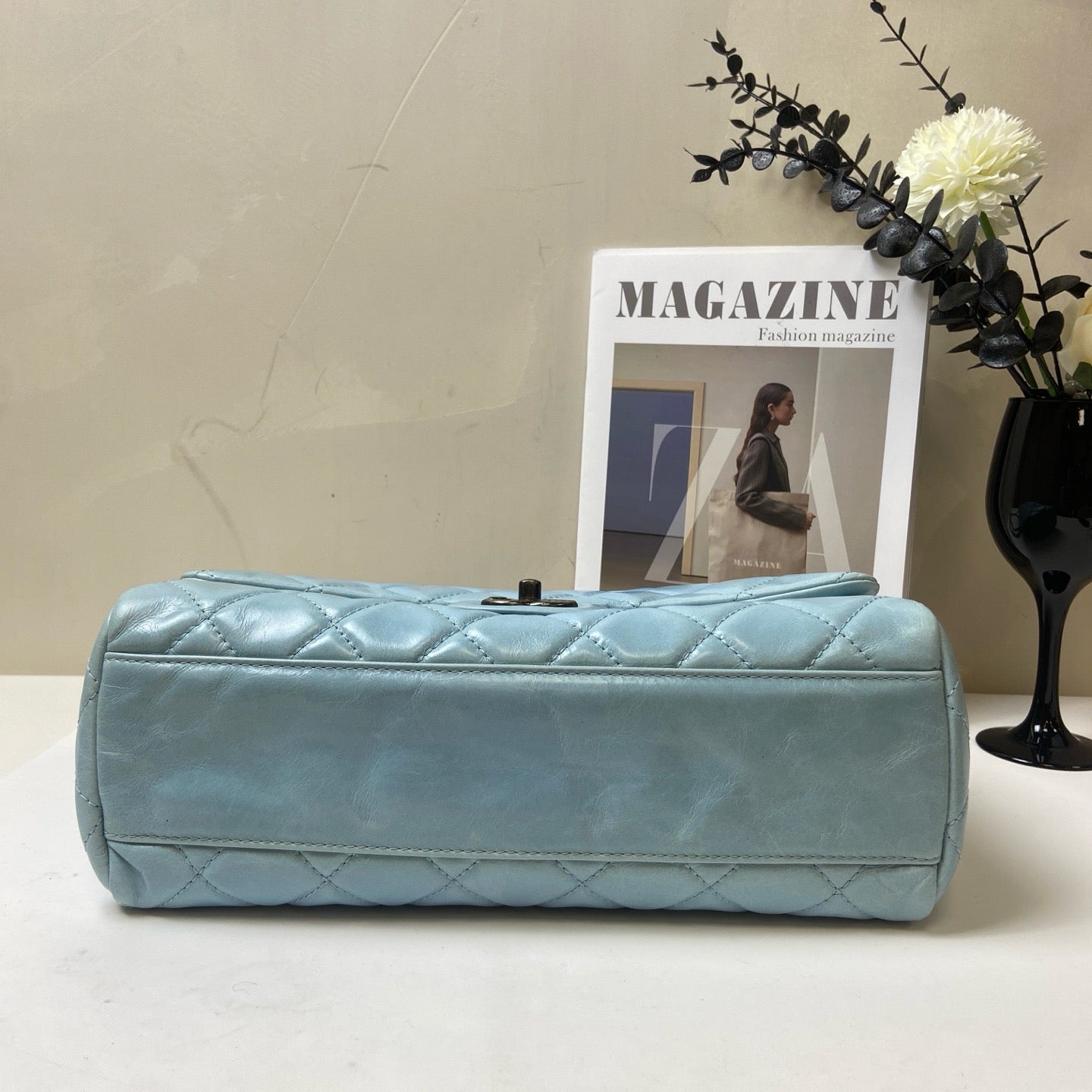 Chanel - Timeless/Classique - Leather - Blue - (large)
