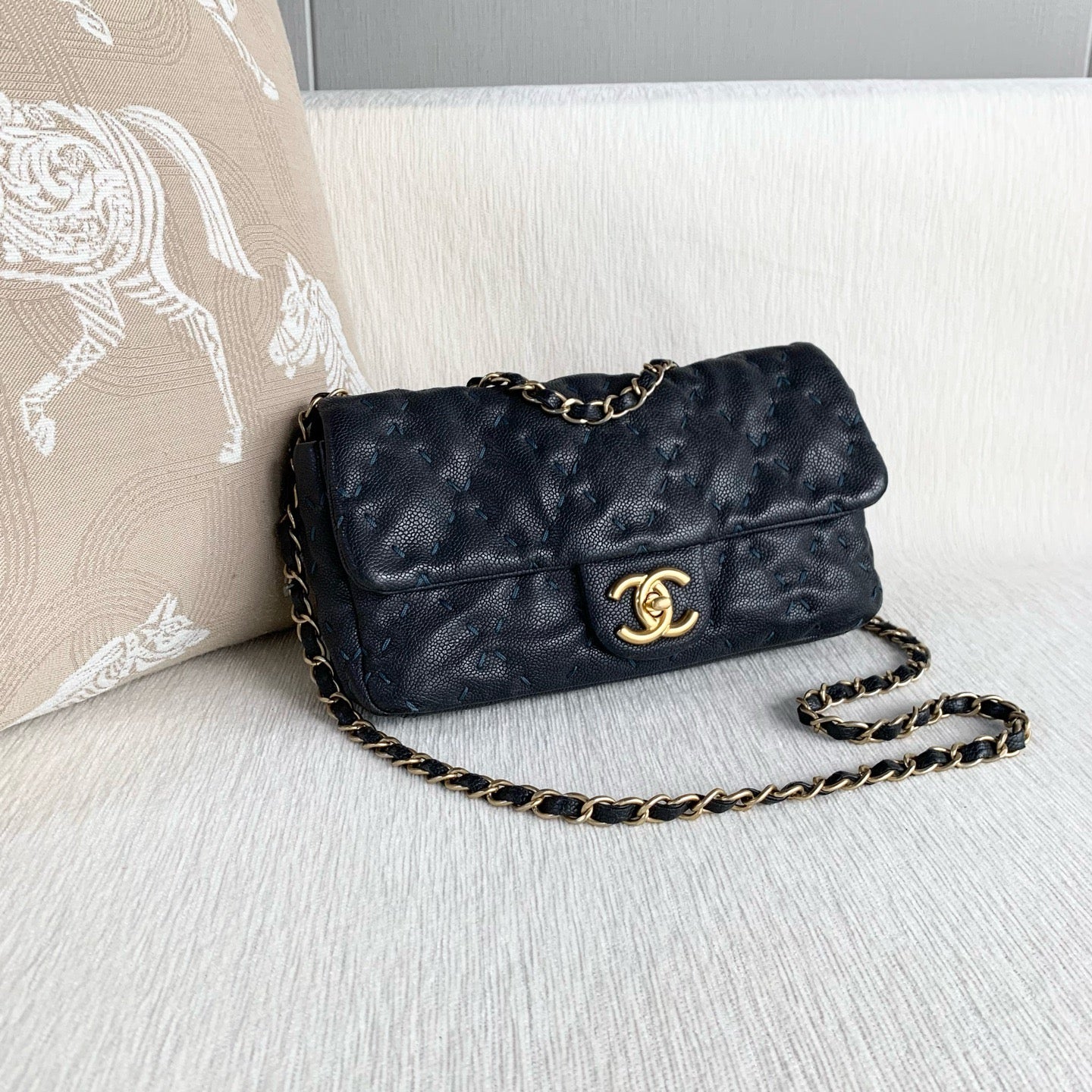 Chanel - Timeless/Classique - Leather - Blue - (medium)