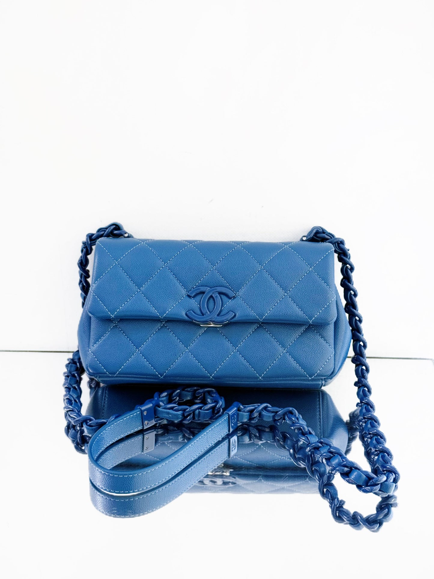 Chanel - Timeless/Classique - Leather - Blue - (mini)