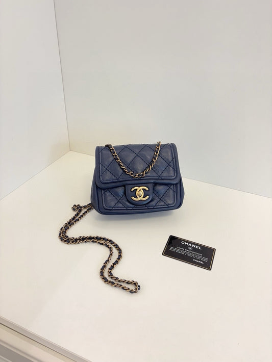 Chanel - Timeless/Classique - Leather - Blue - (mini)