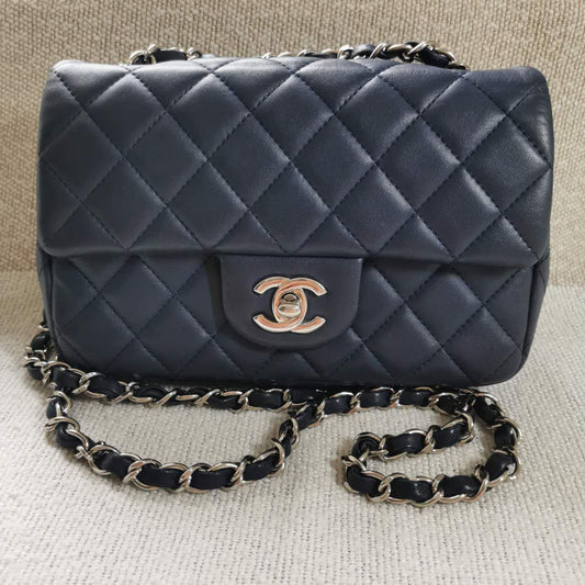 Chanel - Timeless/Classique - Leather - Blue - (mini)