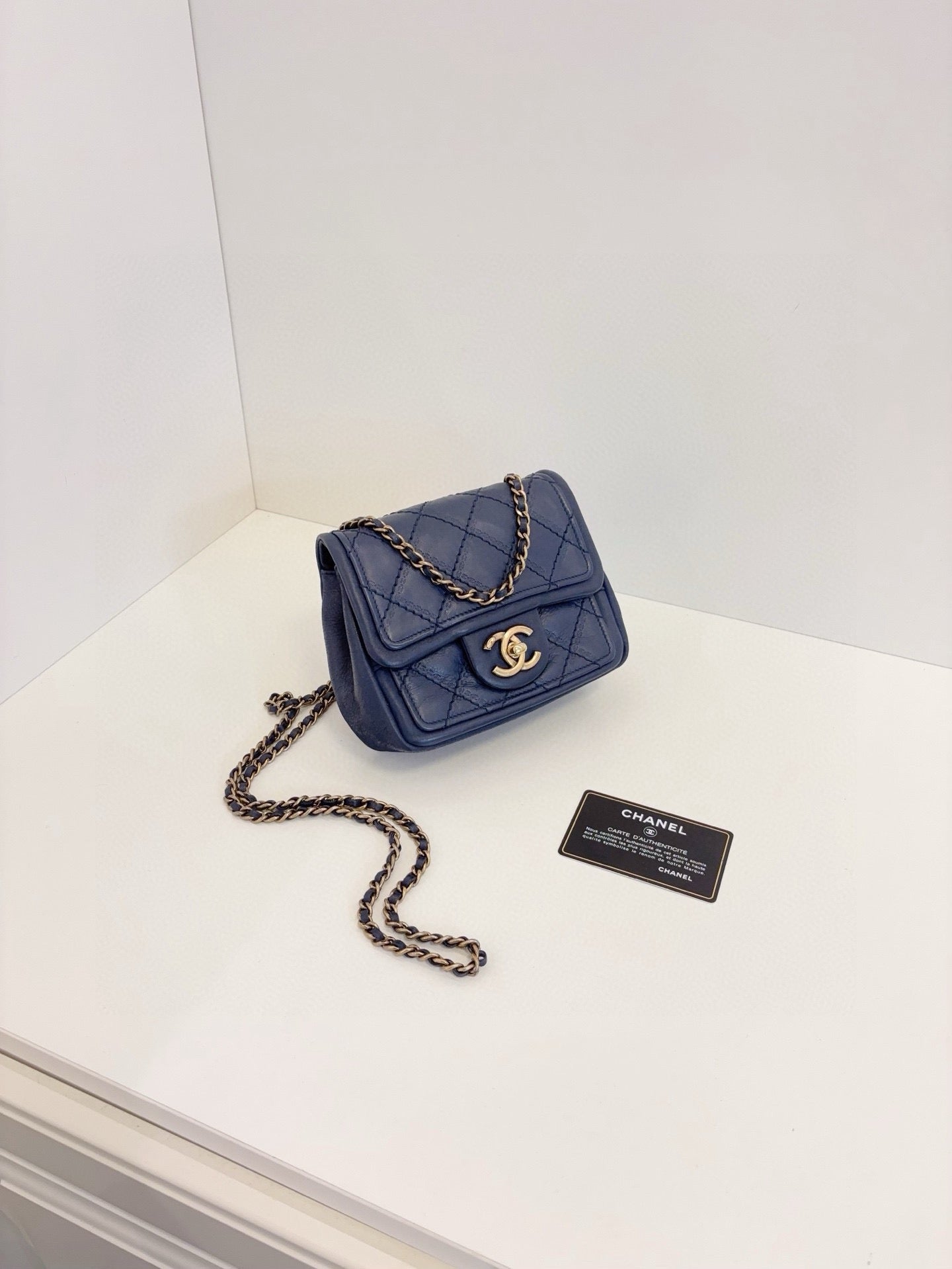 Chanel - Timeless/Classique - Leather - Blue - (mini)