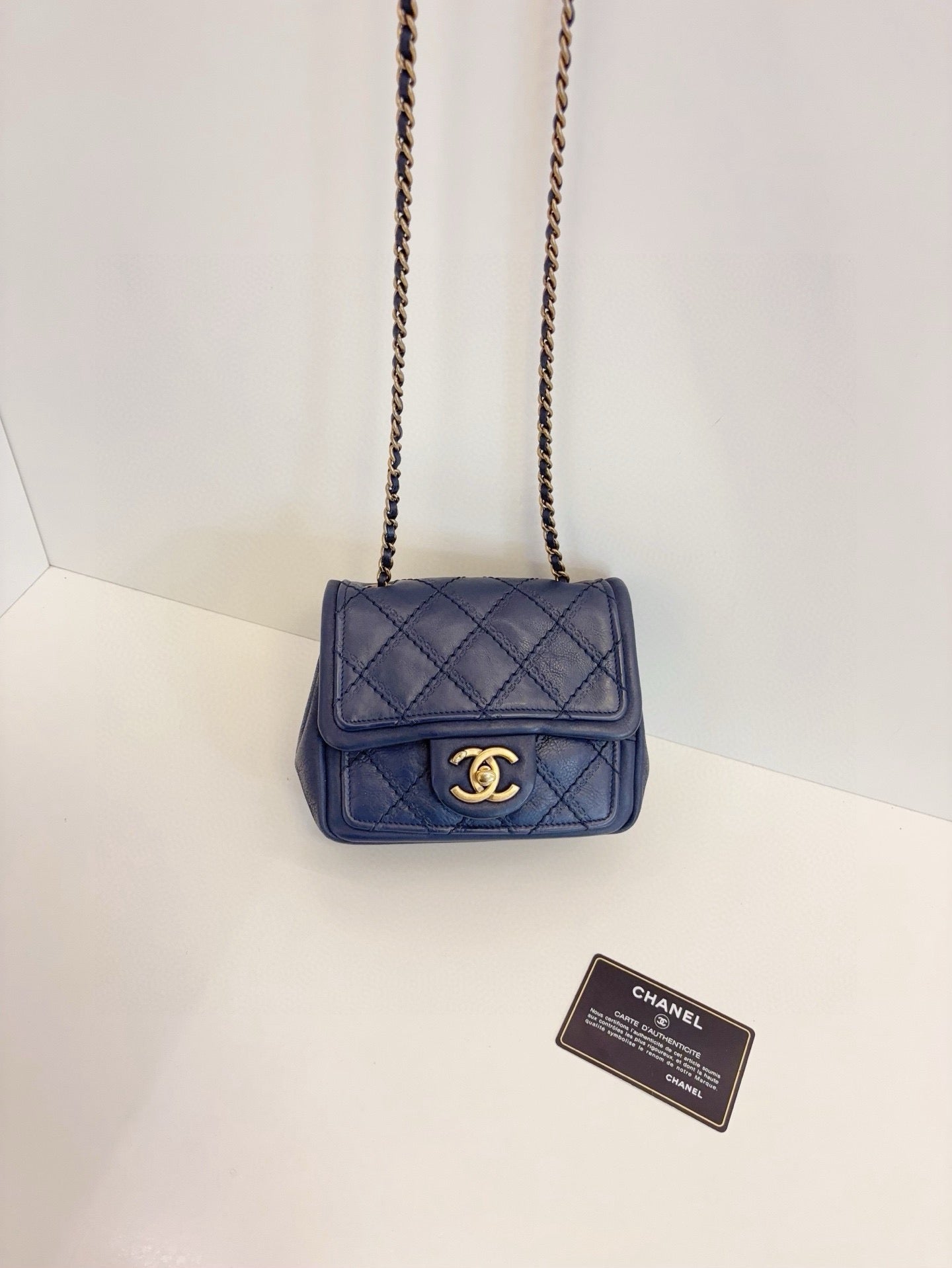 Chanel - Timeless/Classique - Leather - Blue - (mini)