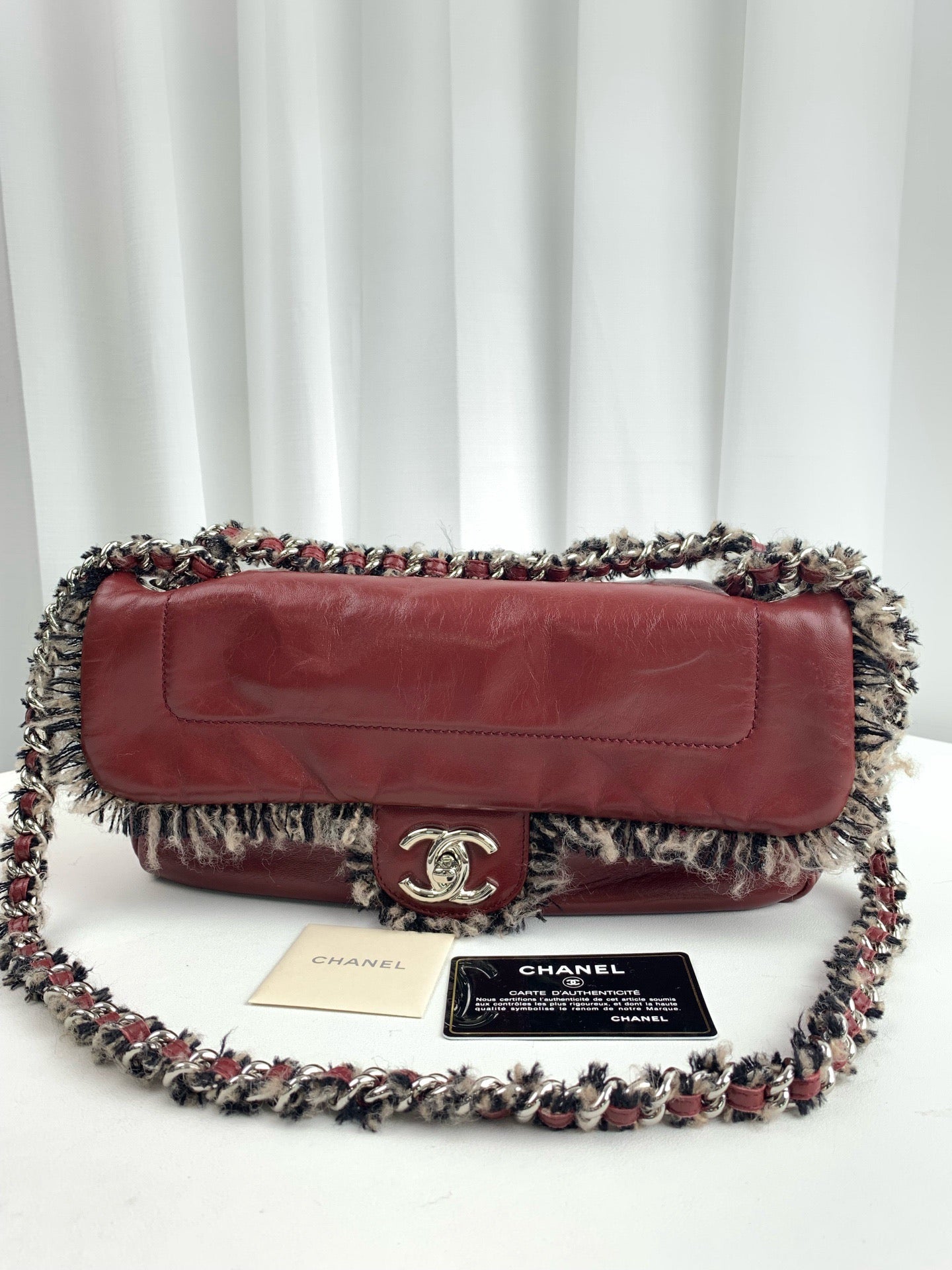 Chanel - Timeless/Classique - Leather - Burgundy - (medium)