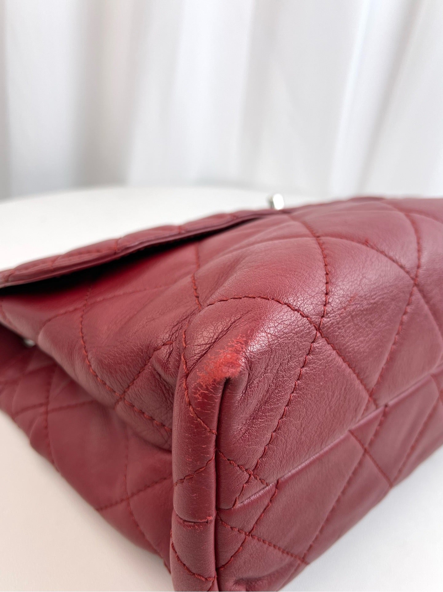 Chanel - Timeless/Classique - Leather - Burgundy - (medium)