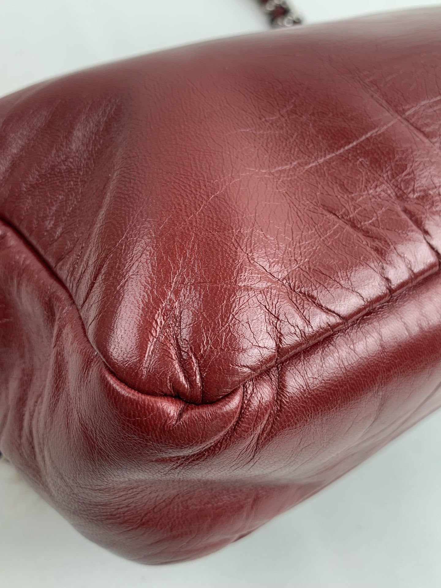 Chanel - Timeless/Classique - Leather - Burgundy - (medium)