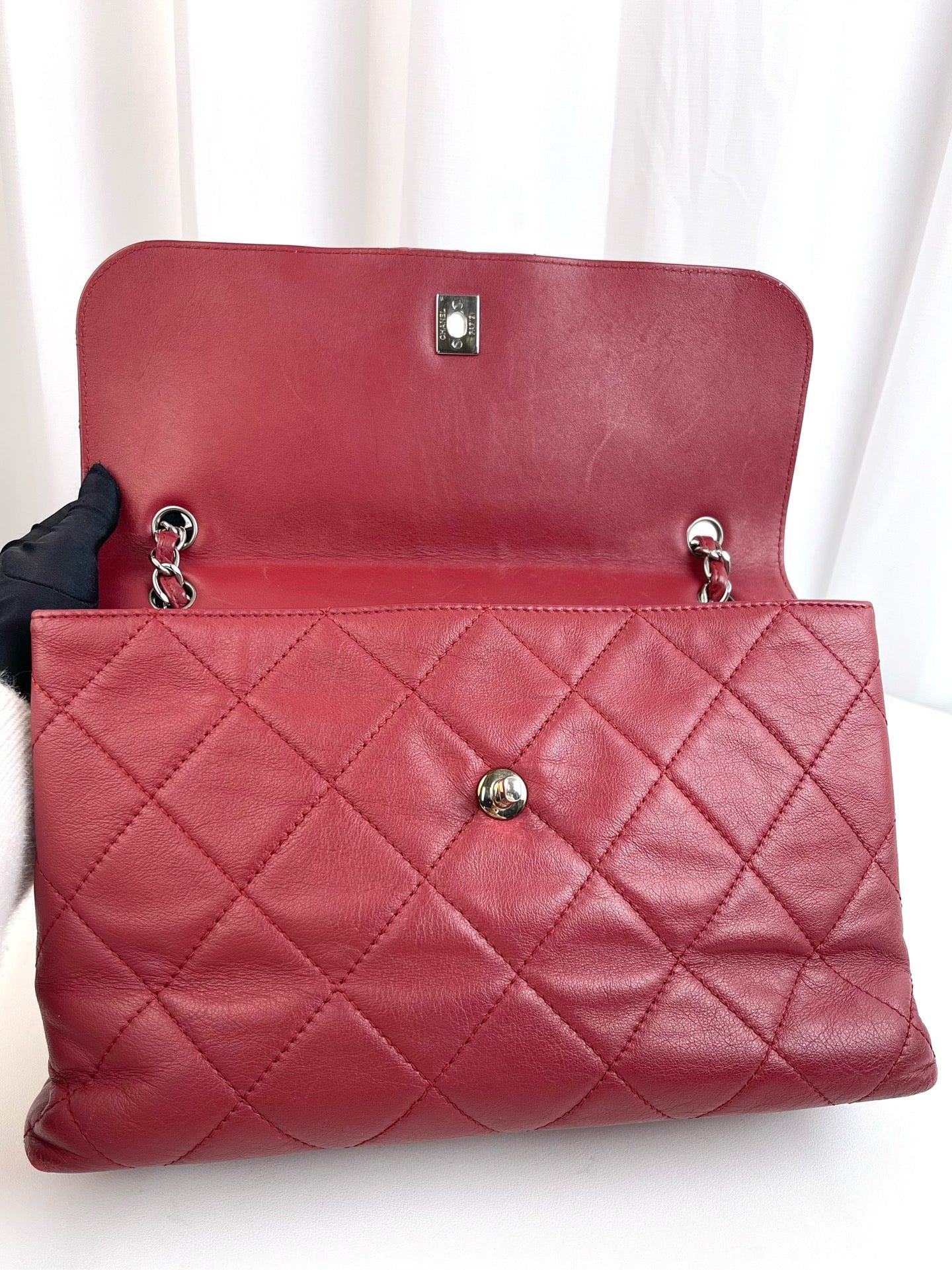 Chanel - Timeless/Classique - Leather - Burgundy - (medium)