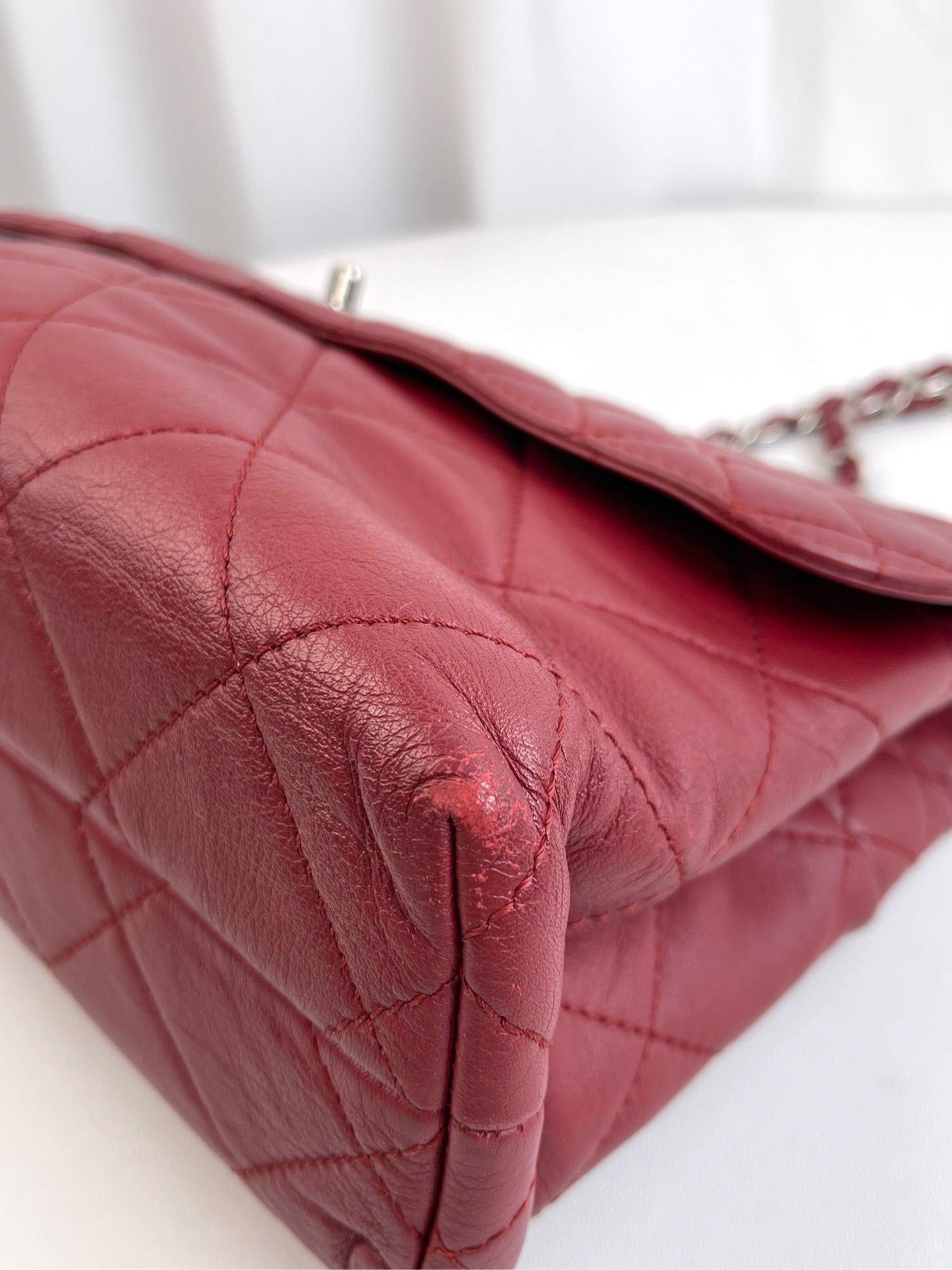 Chanel - Timeless/Classique - Leather - Burgundy - (medium)