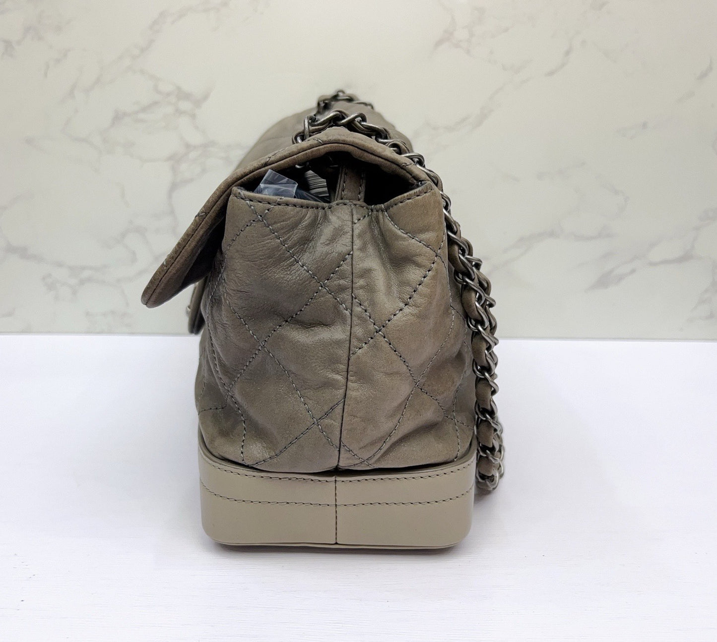 Chanel - Timeless/Classique - Leather - Grey - (medium)