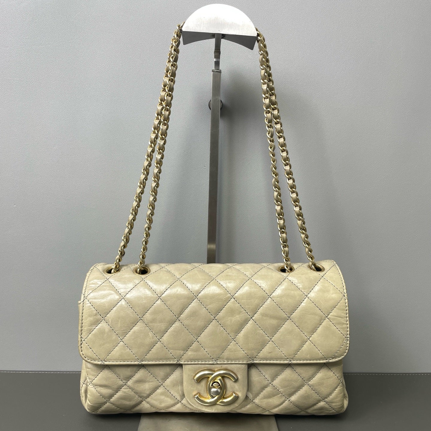 Chanel - Timeless/Classique - Leather - Grey - (mini)