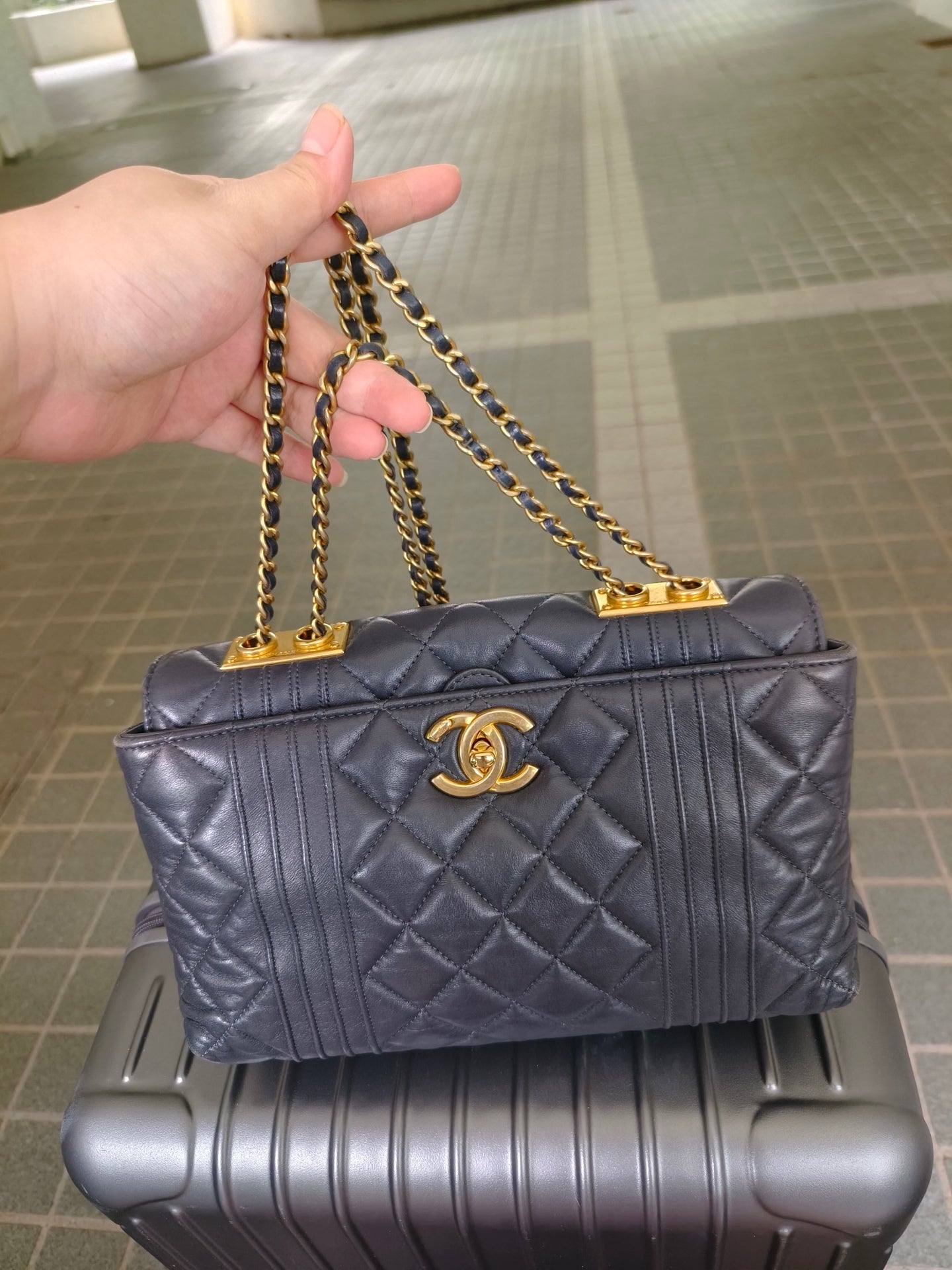 Chanel - Timeless/Classique - Leather - Grey - (mini)