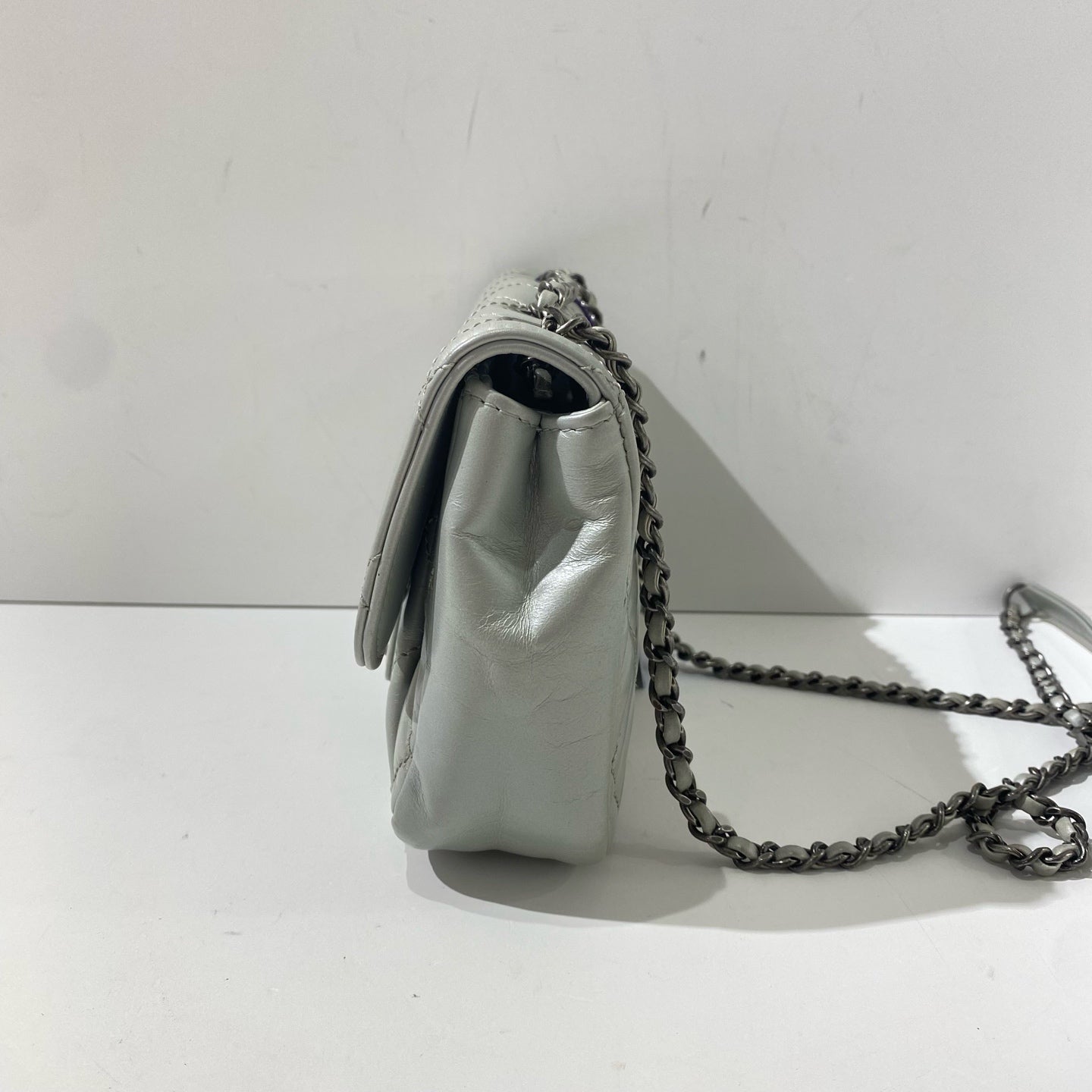 Chanel - Timeless/Classique - Leather - Grey - (mini)