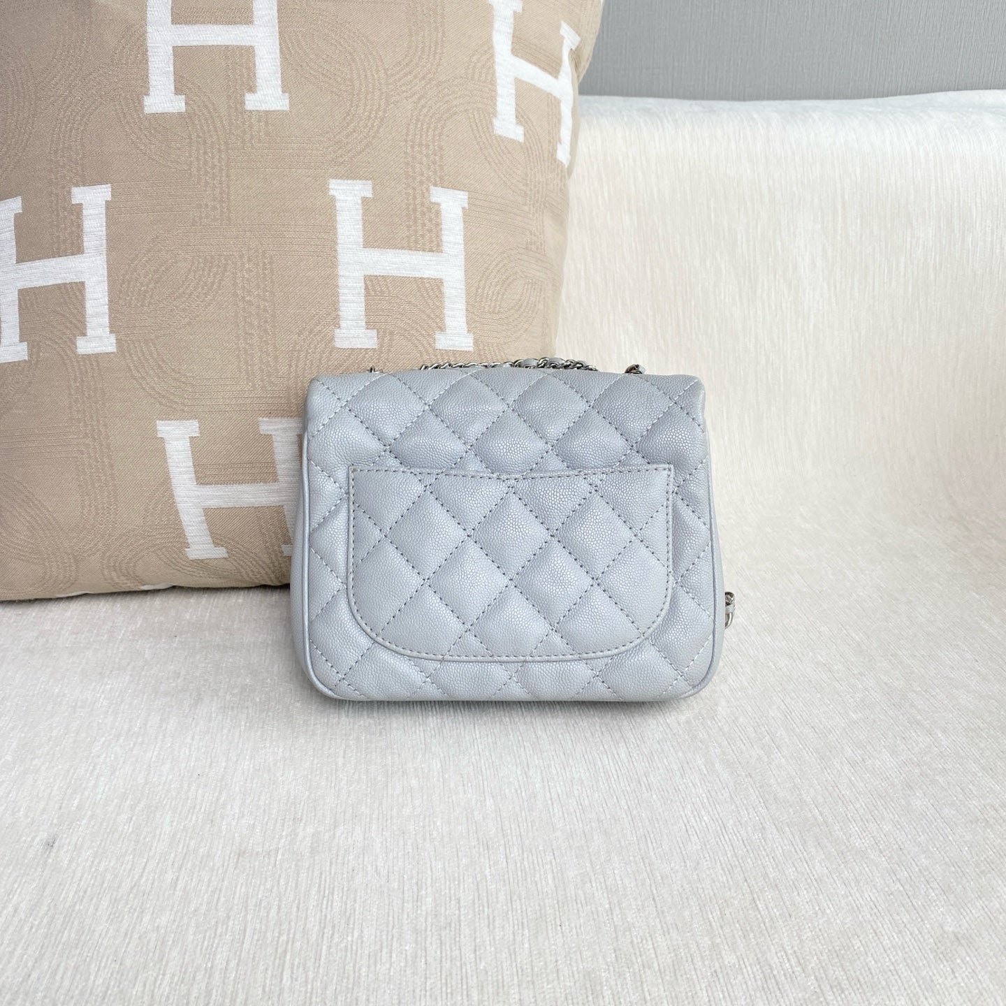Chanel - Timeless/Classique - Leather - Grey - (mini)