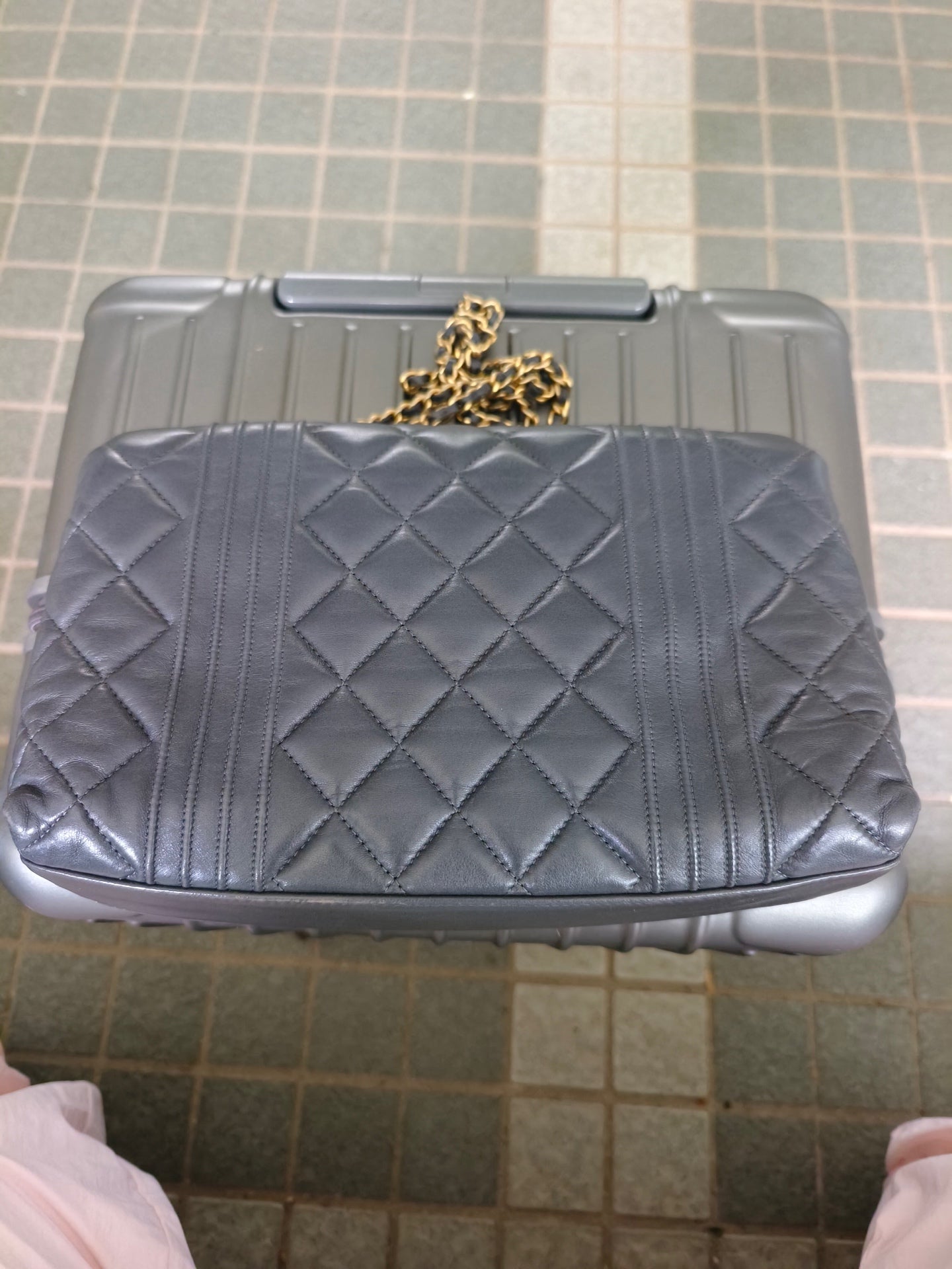 Chanel - Timeless/Classique - Leather - Grey - (mini)