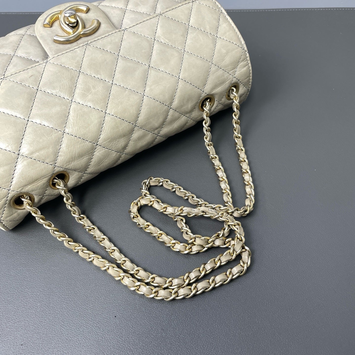 Chanel - Timeless/Classique - Leather - Grey - (mini)