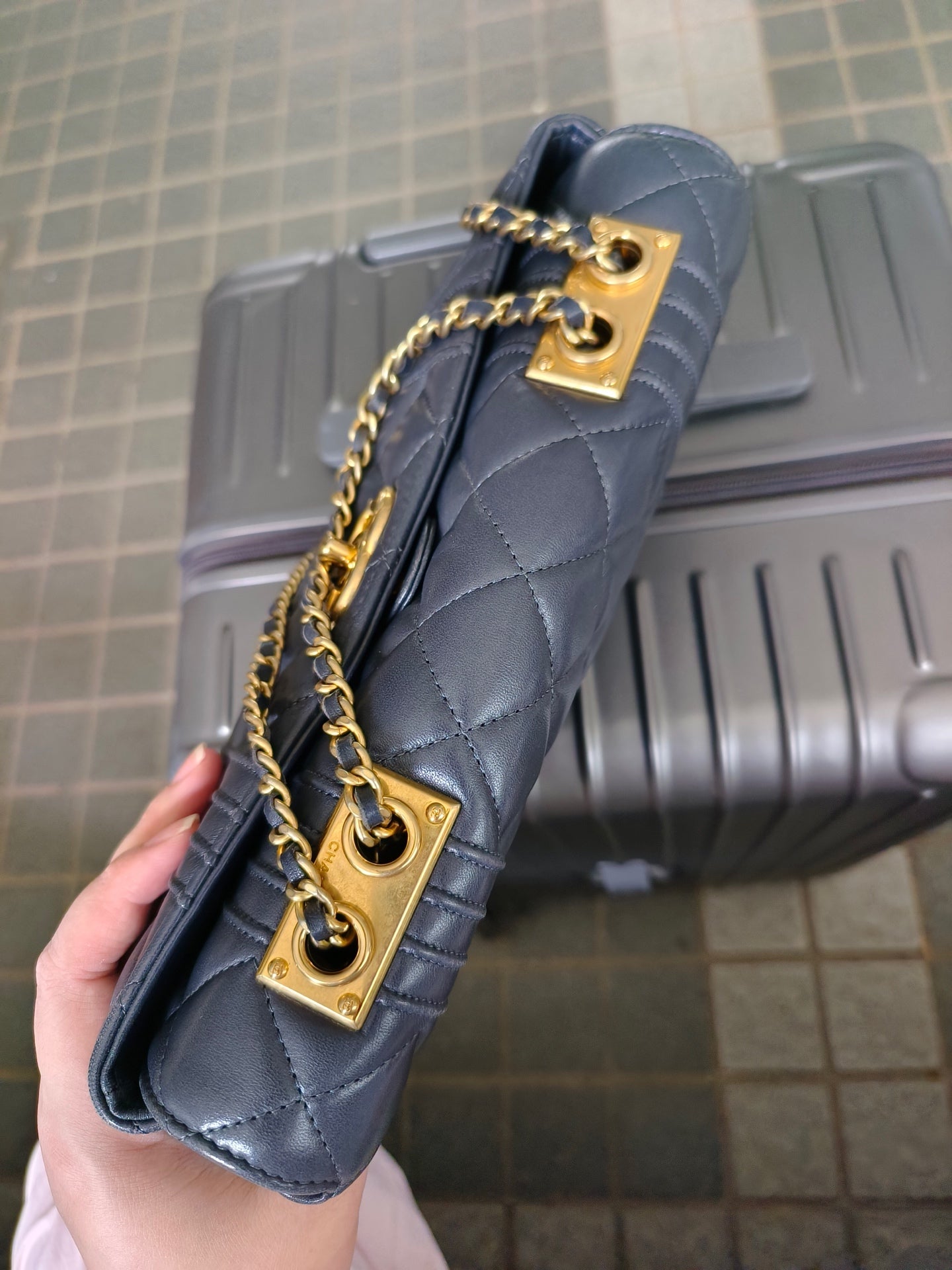 Chanel - Timeless/Classique - Leather - Grey - (mini)