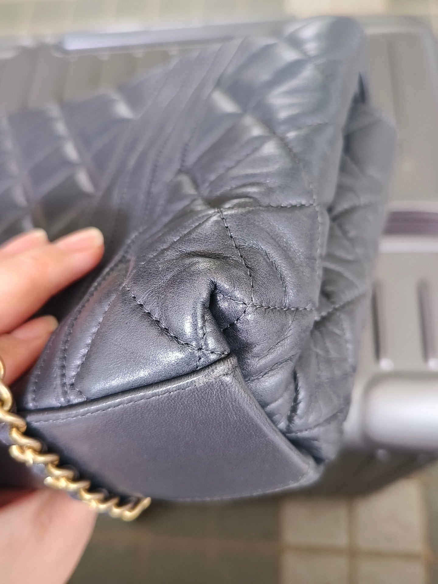 Chanel - Timeless/Classique - Leather - Grey - (mini)