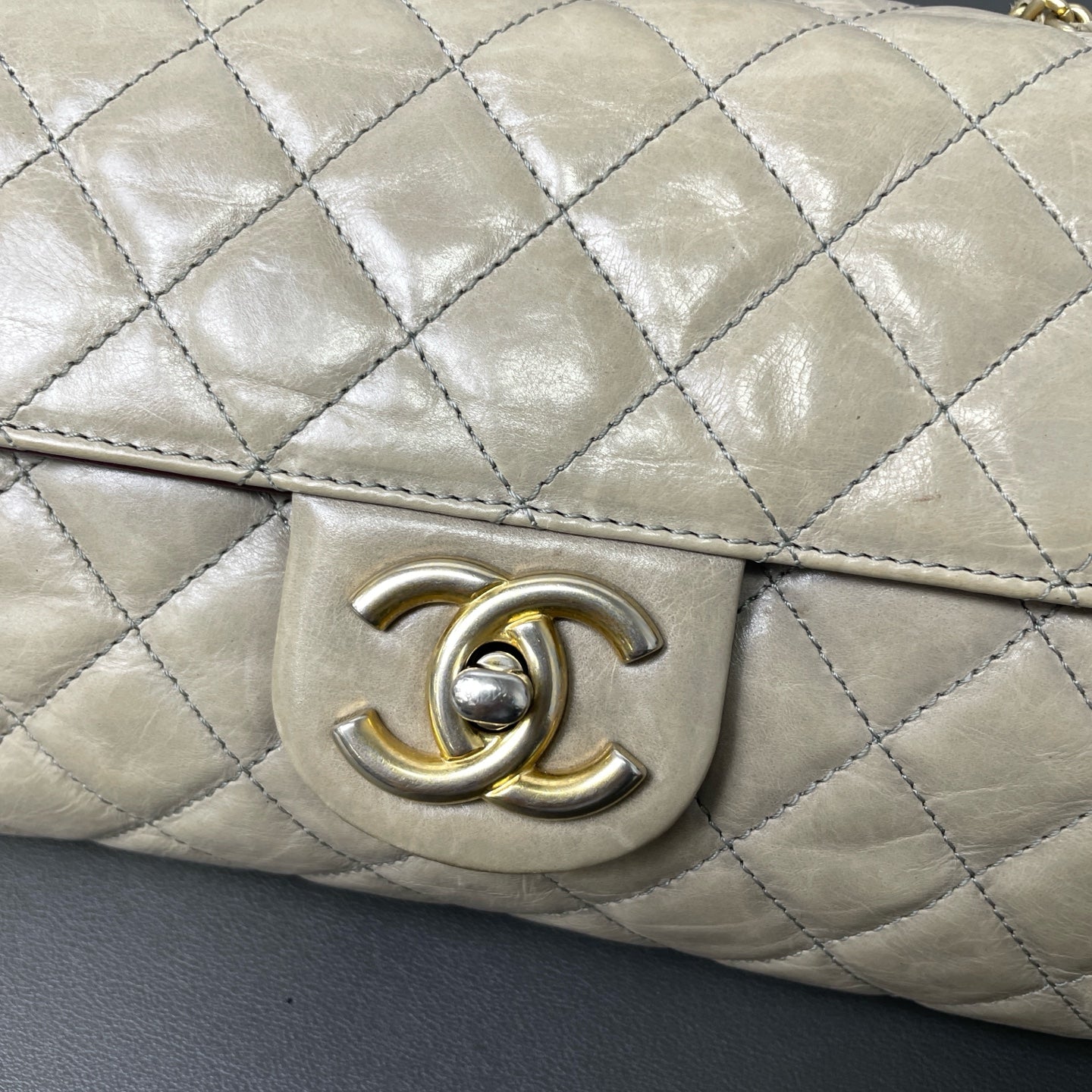 Chanel - Timeless/Classique - Leather - Grey - (mini)