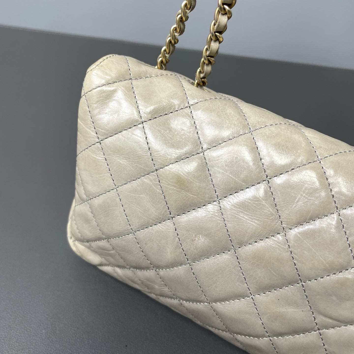 Chanel - Timeless/Classique - Leather - Grey - (mini)