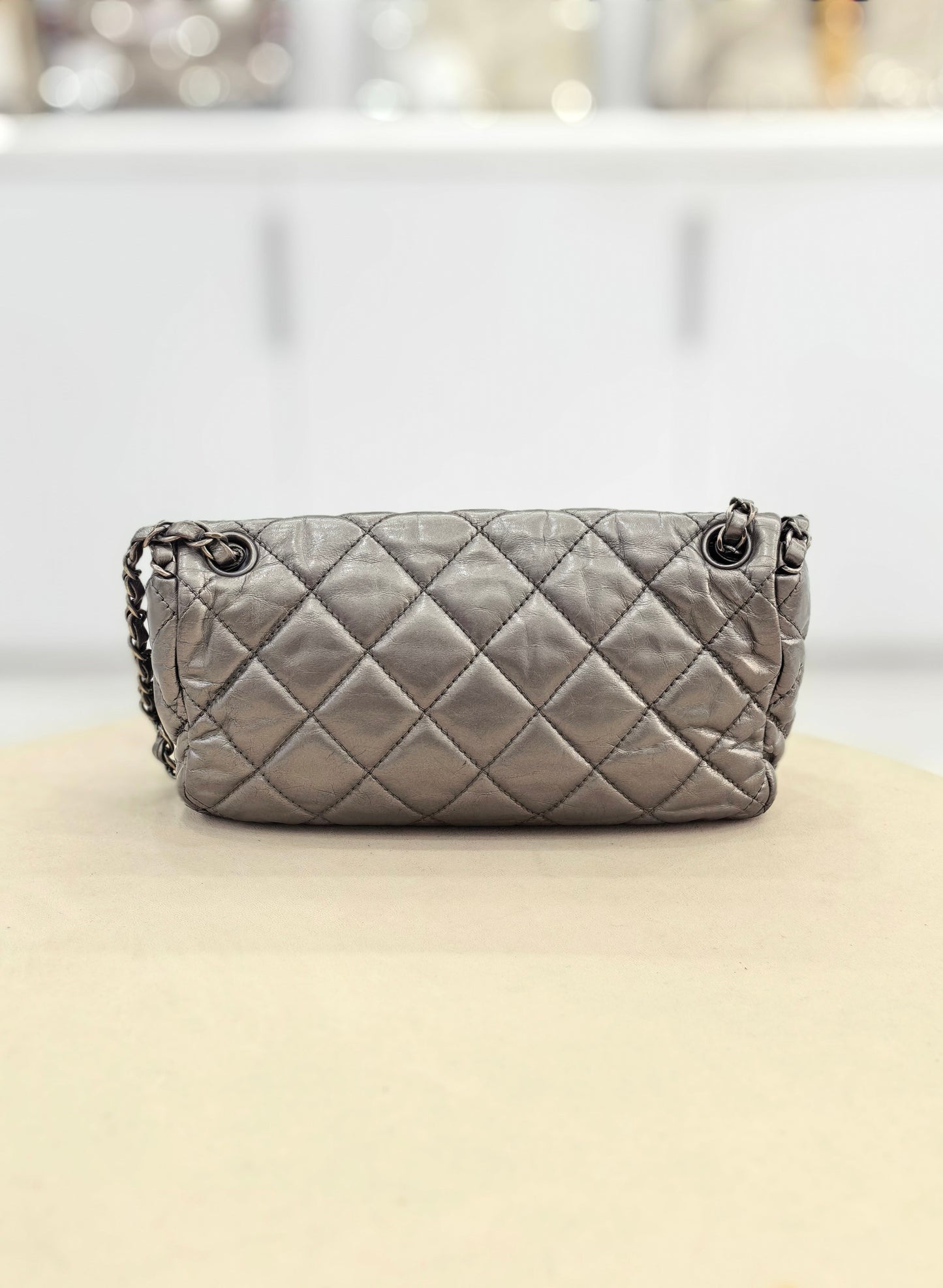 Chanel - Timeless/Classique - Leather - Grey - (small)