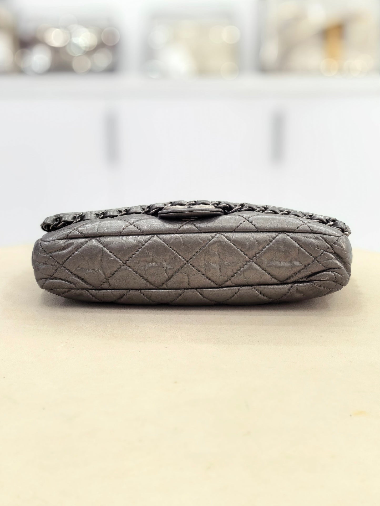 Chanel - Timeless/Classique - Leather - Grey - (small)