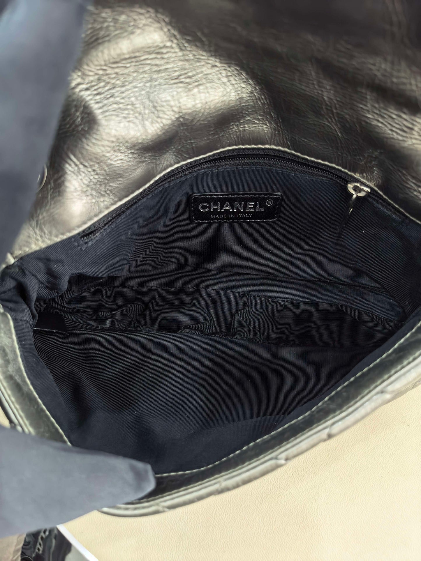 Chanel - Timeless/Classique - Leather - Grey - (small)