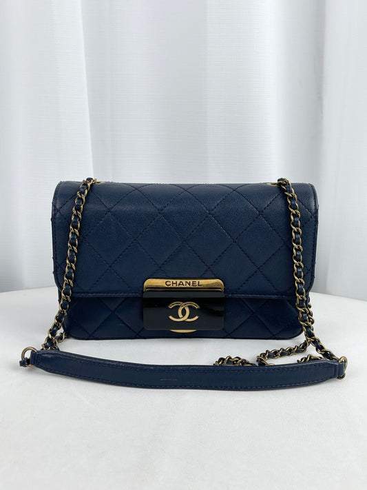 Chanel - Timeless/Classique - Leather - Navy - (mini)