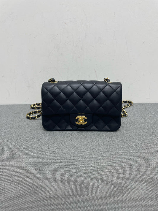 Chanel - Timeless/Classique - Leather - Navy - (mini)