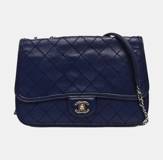 Chanel - Timeless/Classique - Leather - Navy - (mini)